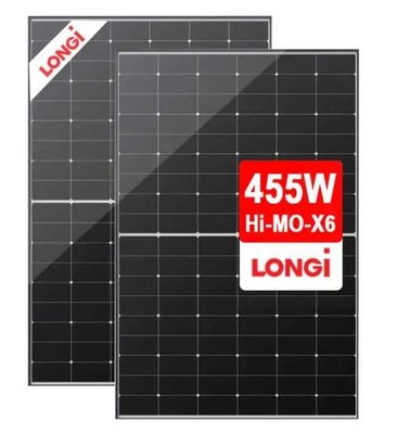 Monokristallijn zonnepaneel Longi Hi-Mo 6 LR5-54HTH 445-455W Halve cel enkel glas