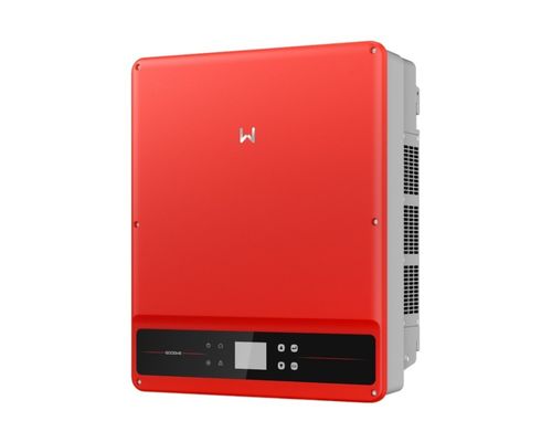50kW 60kW commerciële omvormer in rood met max 96 A uitgangsstroom en IP65-bescherming