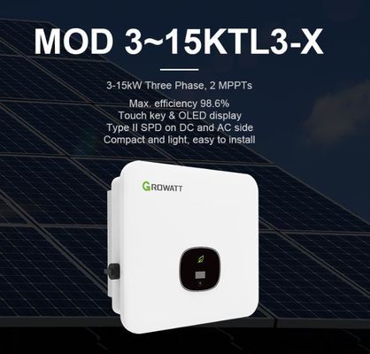Pure sinuswave 10kW 11kW 12kW 13kW 15kW zonneomvormer voor driefasige woningen