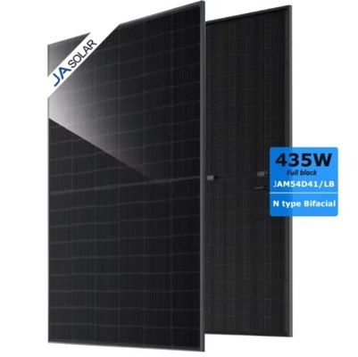Volledig zwart dubbelglas bifaciale fotovoltaïsche modules type N JAM54D41 JA zonnepaneel