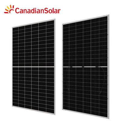 Monokristallijn siliciumcellen 144 cellen dubbelglas bifaciaal PV-paneel CanadianSolar